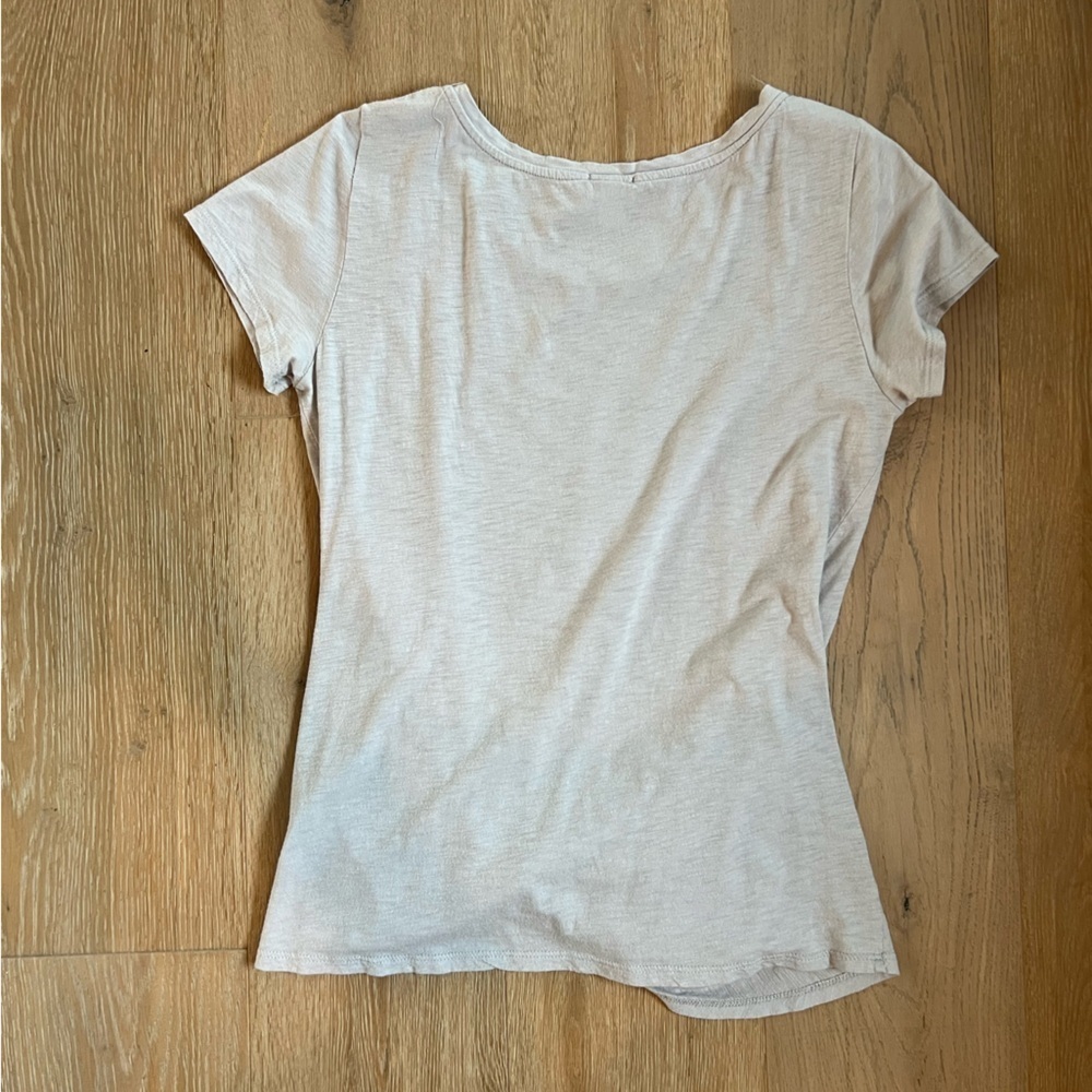 BP Short Sleeve T-Shirt Scoop Neck with Front Knot in Grey Nordstrom - Picture 5 of 15